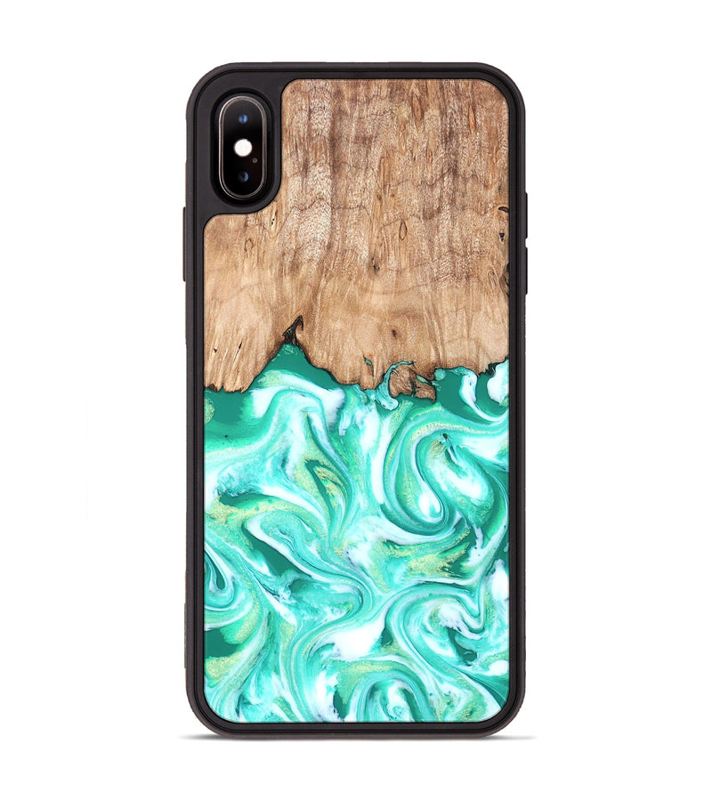 iPhone Xs Max Wood Phone Case - Francis (Green, 819804)