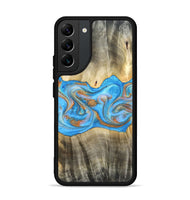 Galaxy S22 Plus Wood Phone Case - Tonja (Teal & Gold, 819811)
