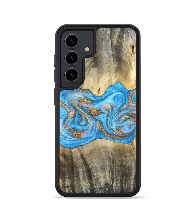 Galaxy S24 Wood Phone Case - Tonja (Teal & Gold, 819811)