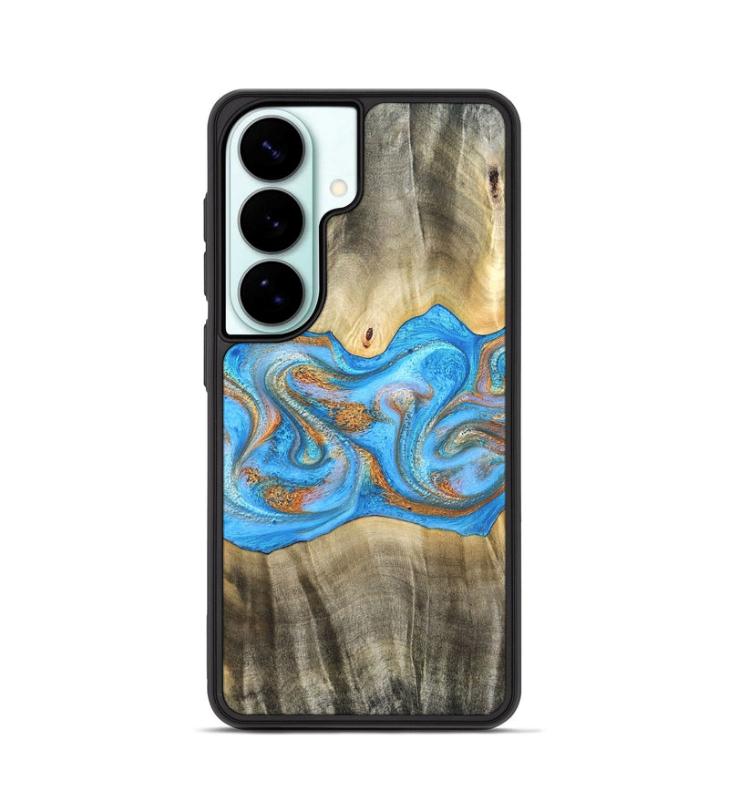 Galaxy S26 Wood Phone Case - Tonja (Teal & Gold, 819811)