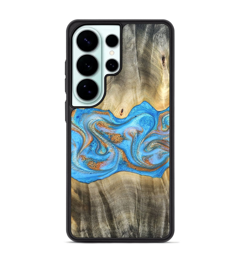 Galaxy S26 Ultra Wood Phone Case - Tonja (Teal & Gold, 819811)
