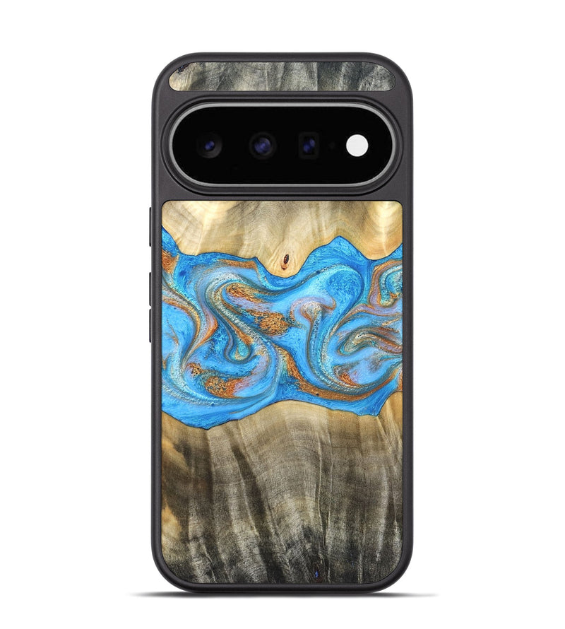 Pixel 11 Wood Phone Case - Tonja (Teal & Gold, 819811)