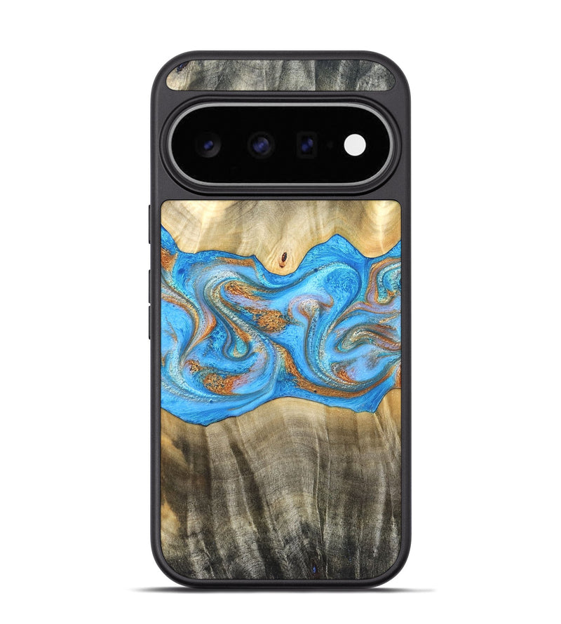 Pixel 11 Pro Wood Phone Case - Tonja (Teal & Gold, 819811)