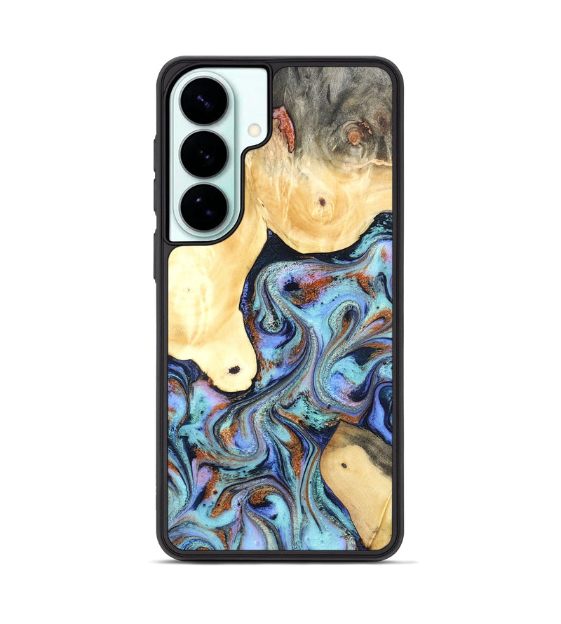 Galaxy S26 Plus Wood Phone Case - Cecily (Teal & Gold, 819812)