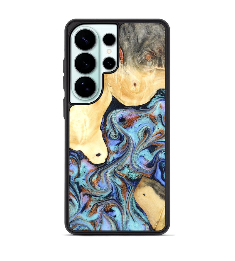 Galaxy S26 Ultra Wood Phone Case - Cecily (Teal & Gold, 819812)