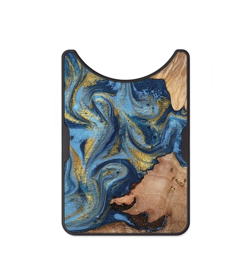 Alloy Wood Wallet - Tiffani (Teal & Gold, 819813)