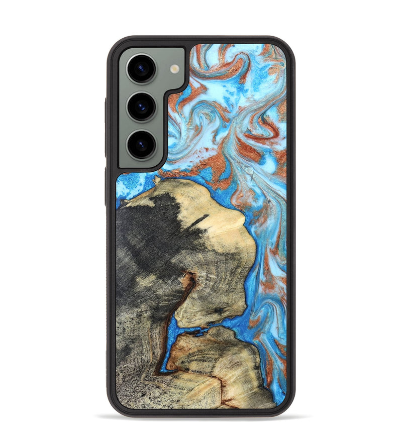 Galaxy S23 Plus Wood Phone Case - Kailee (Teal & Gold, 819814)