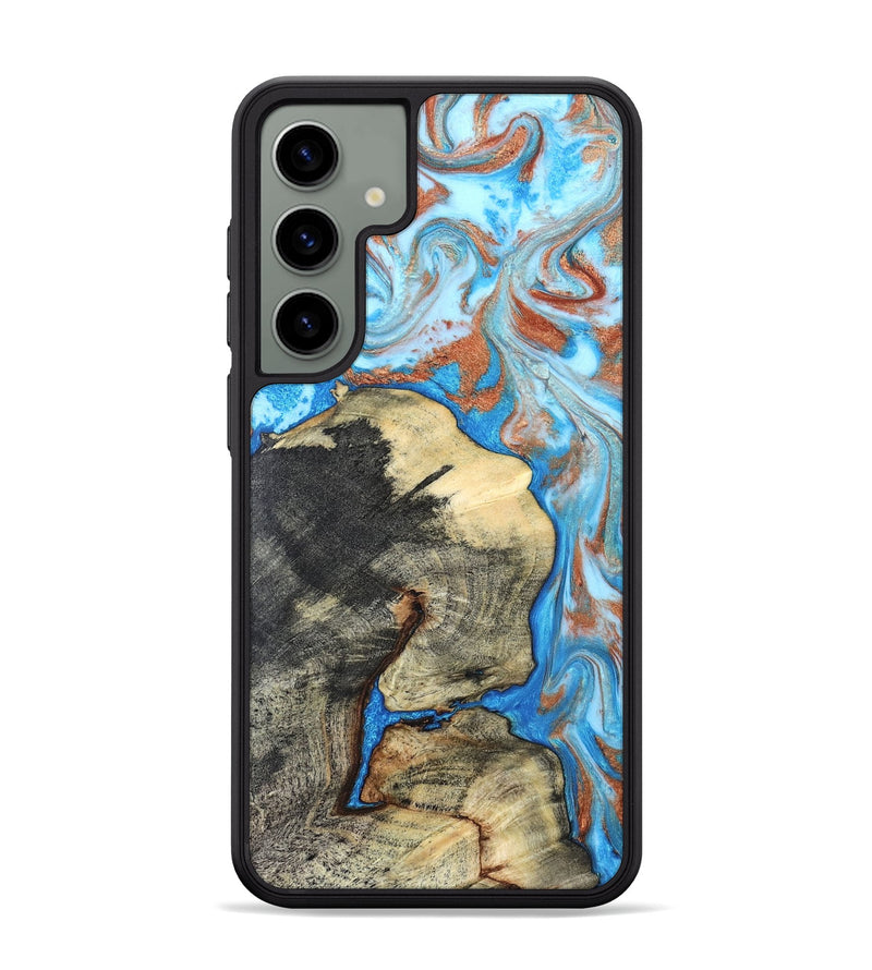 Galaxy S24 Plus Wood Phone Case - Kailee (Teal & Gold, 819814)