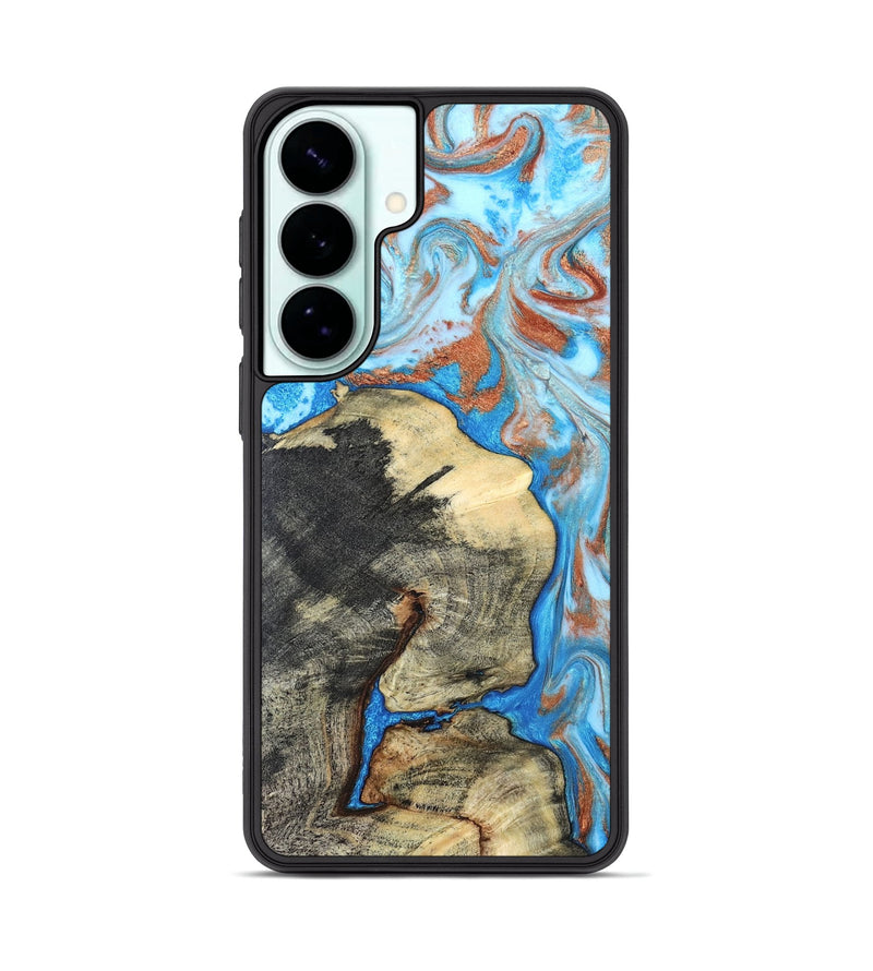 Galaxy S26 Plus Wood Phone Case - Kailee (Teal & Gold, 819814)