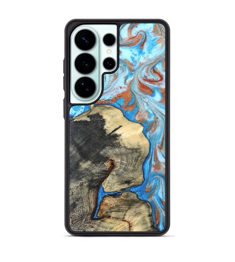 Galaxy S26 Ultra Wood Phone Case - Kailee (Teal & Gold, 819814)