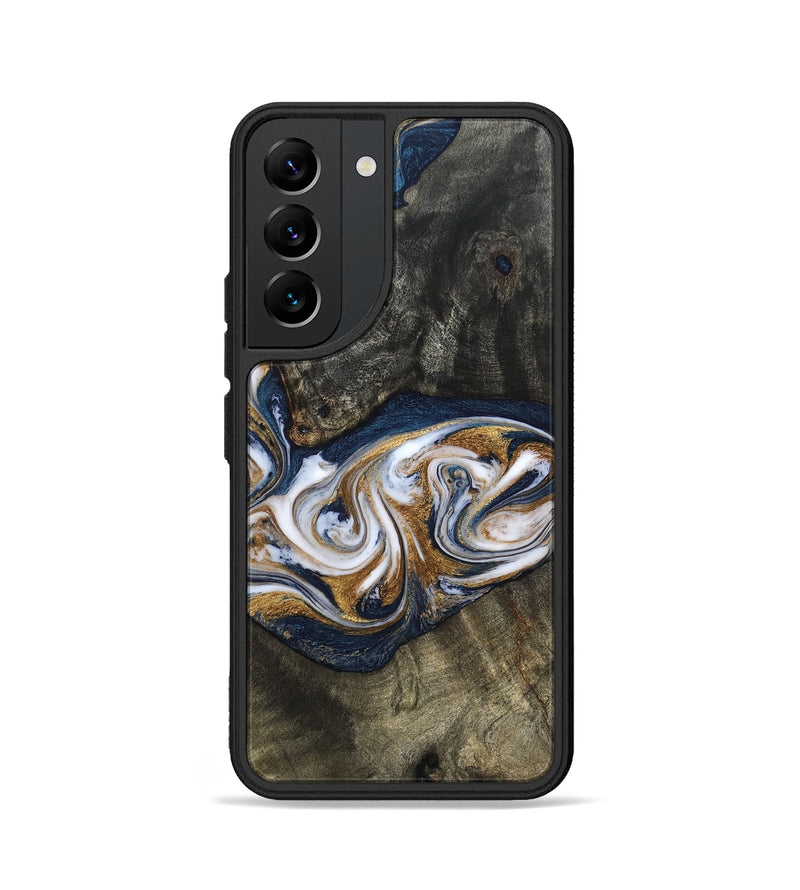 Galaxy S22 Wood Phone Case - Mira (Teal & Gold, 819815)