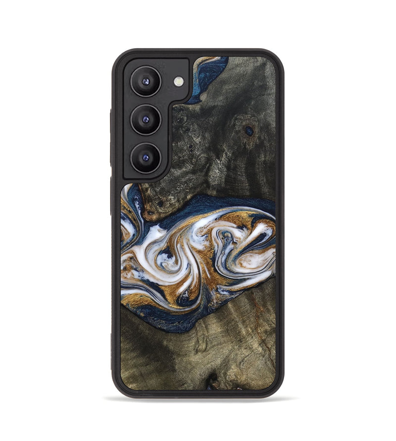Galaxy S23 Wood Phone Case - Mira (Teal & Gold, 819815)