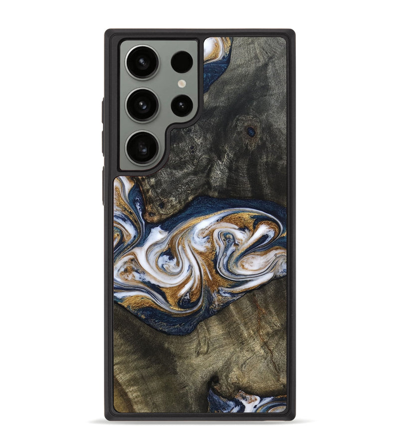 Galaxy S23 Ultra Wood Phone Case - Mira (Teal & Gold, 819815)