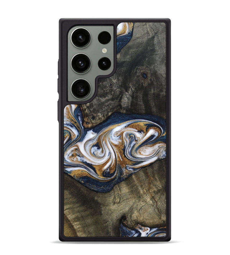 Galaxy S24 Ultra Wood Phone Case - Mira (Teal & Gold, 819815)