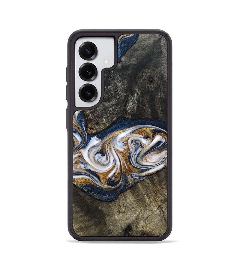 Galaxy S25 Wood Phone Case - Mira (Teal & Gold, 819815)