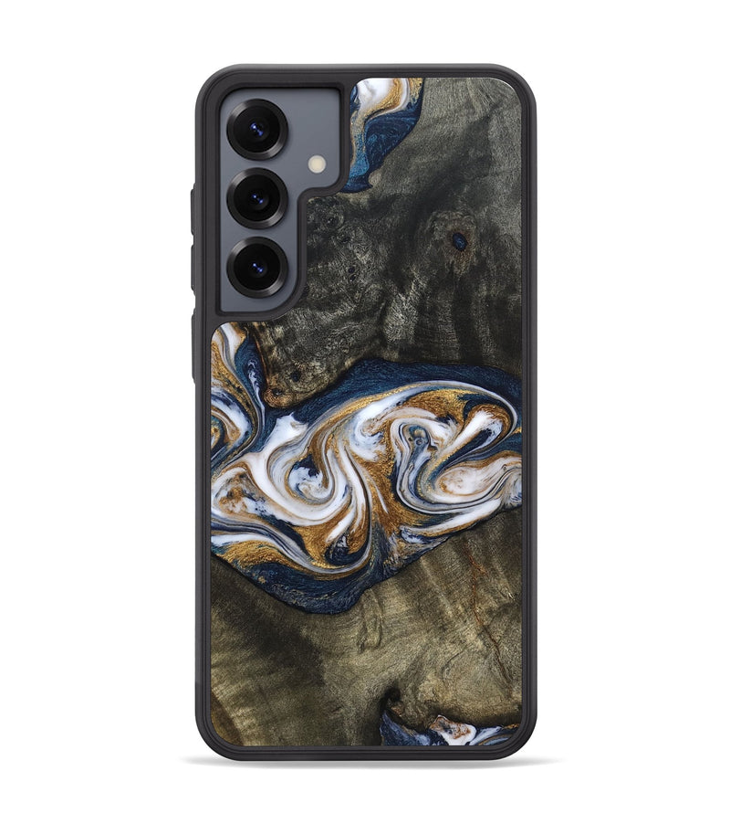 Galaxy S25 Plus Wood Phone Case - Mira (Teal & Gold, 819815)