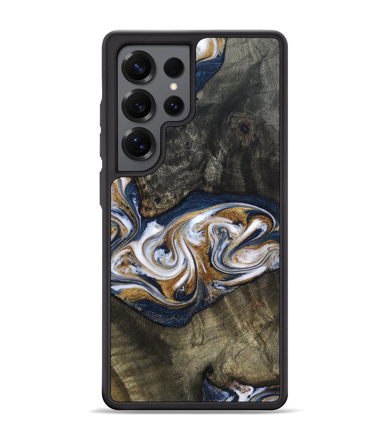 Galaxy S25 Ultra Wood Phone Case - Mira (Teal & Gold, 819815)
