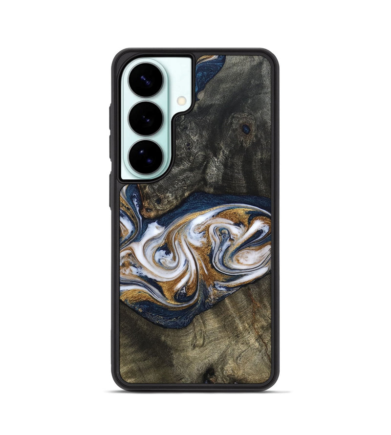 Galaxy S26 Wood Phone Case - Mira (Teal & Gold, 819815)