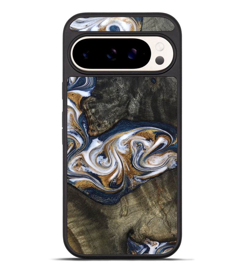 Pixel 9 Pro XL Wood Phone Case - Mira (Teal & Gold, 819815)