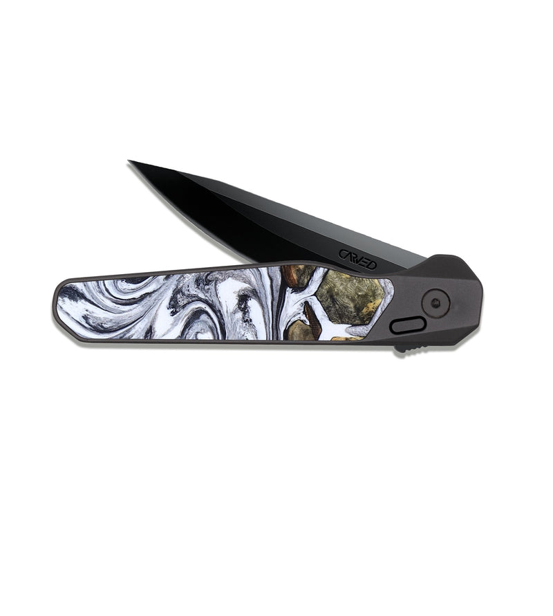 EDC Dark Slate Wood Pocket Knife - Karla (Pattern, 819818)