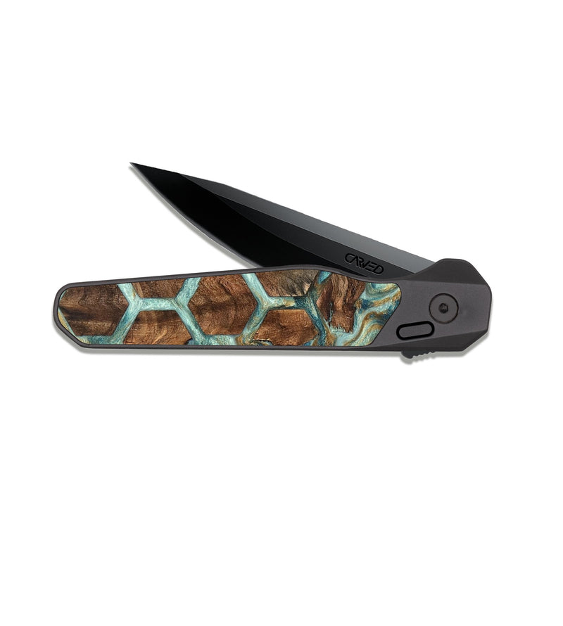 EDC Dark Slate Wood Pocket Knife - Cori (Pattern, 819821)