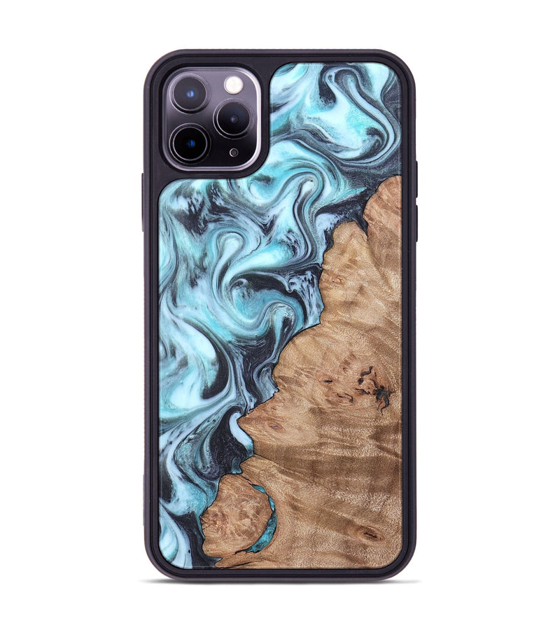 iPhone 11 Pro Max Wood Phone Case - Isabel (Blue, 819829)