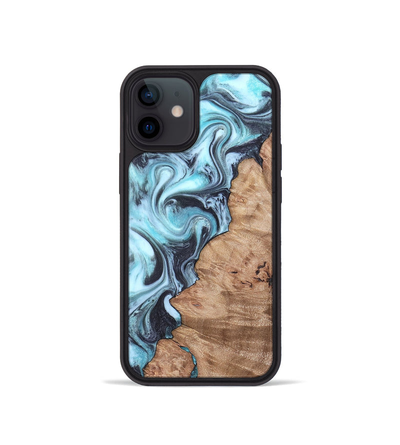 iPhone 12 mini Wood Phone Case - Isabel (Blue, 819829)