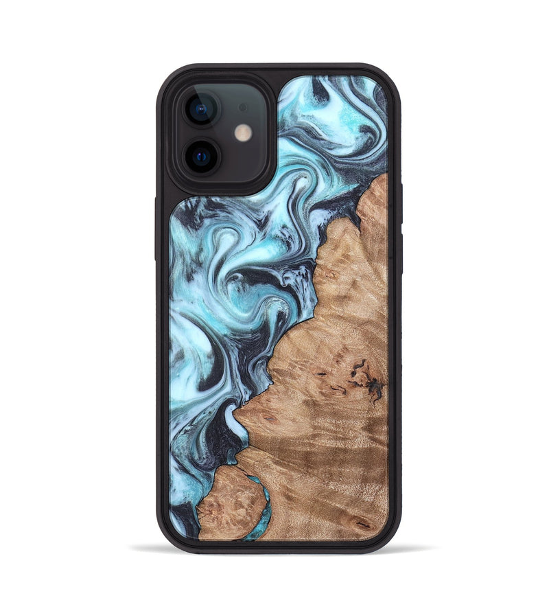 iPhone 12 Wood Phone Case - Isabel (Blue, 819829)