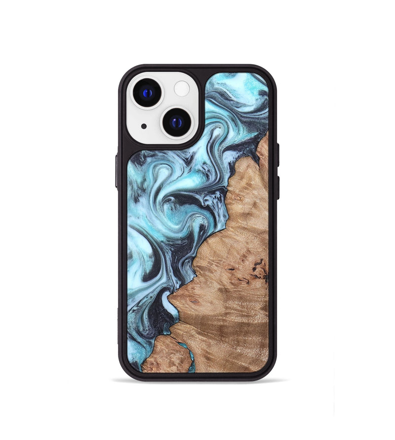 iPhone 13 mini Wood Phone Case - Isabel (Blue, 819829)