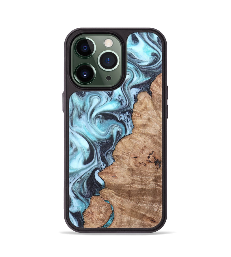 iPhone 13 Pro Wood Phone Case - Isabel (Blue, 819829)