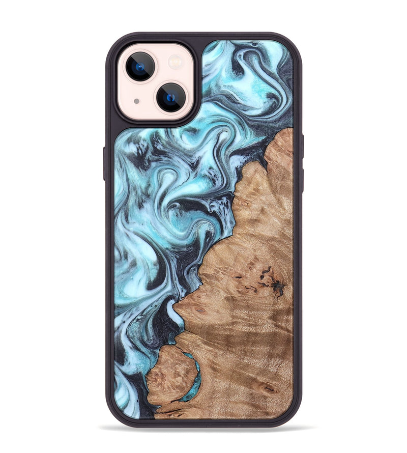 iPhone 14 Plus Wood Phone Case - Isabel (Blue, 819829)
