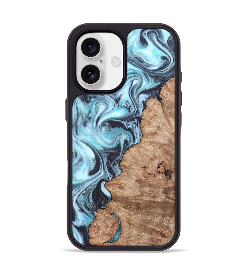 iPhone 17 Wood Phone Case - Isabel (Blue, 819829)