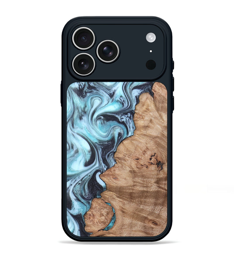 iPhone 17 Pro Max Wood Phone Case - Isabel (Blue, 819829)