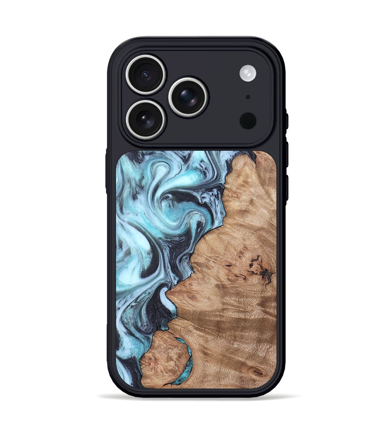 iPhone 17 Pro Wood Phone Case - Isabel (Blue, 819829)