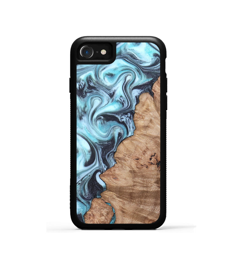 iPhone SE Wood Phone Case - Isabel (Blue, 819829)
