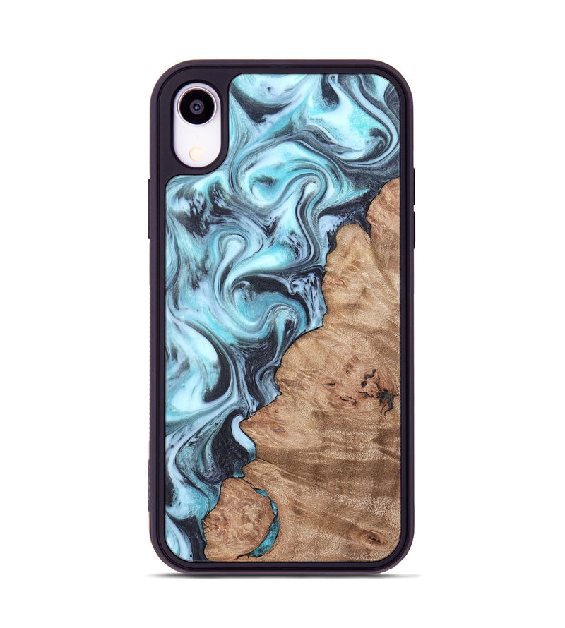 iPhone Xr Wood Phone Case - Isabel (Blue, 819829)