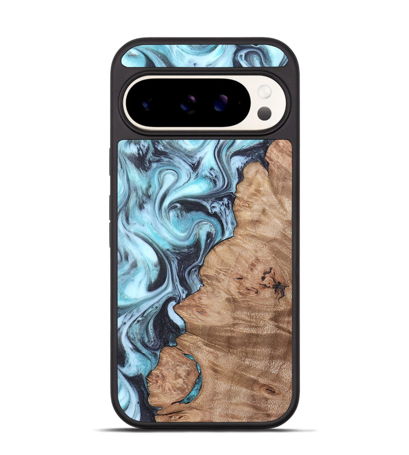 Pixel 9 Wood Phone Case - Isabel (Blue, 819829)