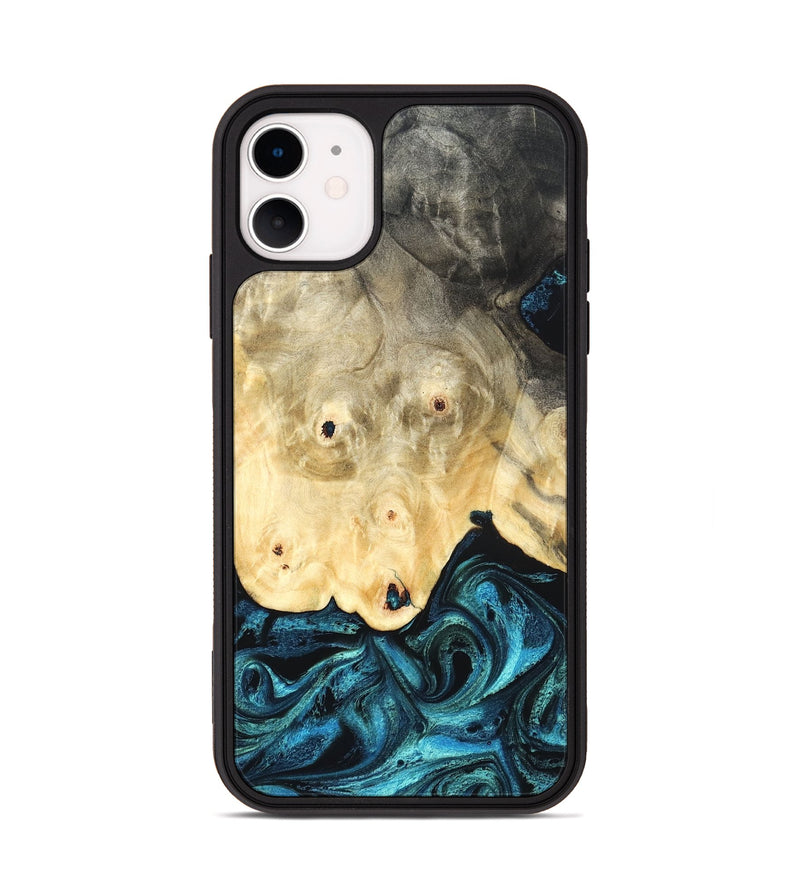 iPhone 11 Wood Phone Case - Gillian (Blue, 819831)
