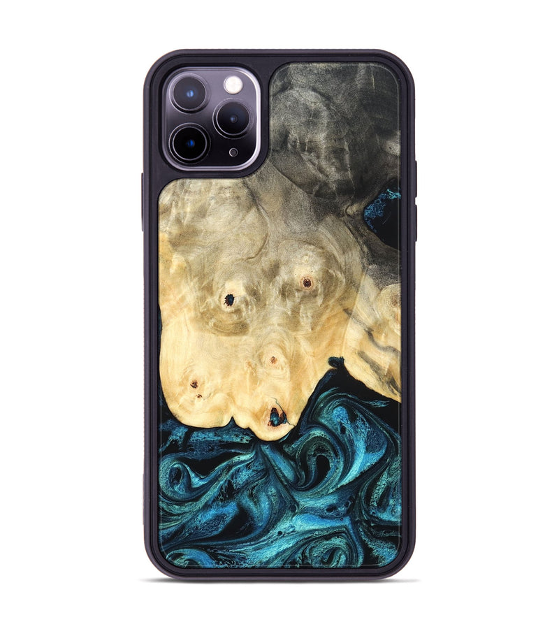 iPhone 11 Pro Max Wood Phone Case - Gillian (Blue, 819831)