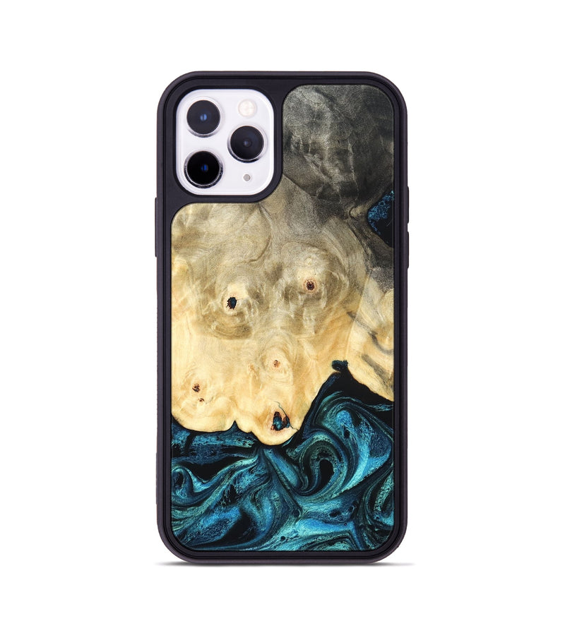 iPhone 11 Pro Wood Phone Case - Gillian (Blue, 819831)