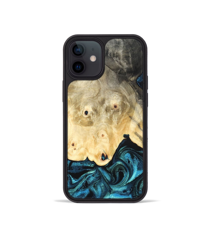 iPhone 12 mini Wood Phone Case - Gillian (Blue, 819831)