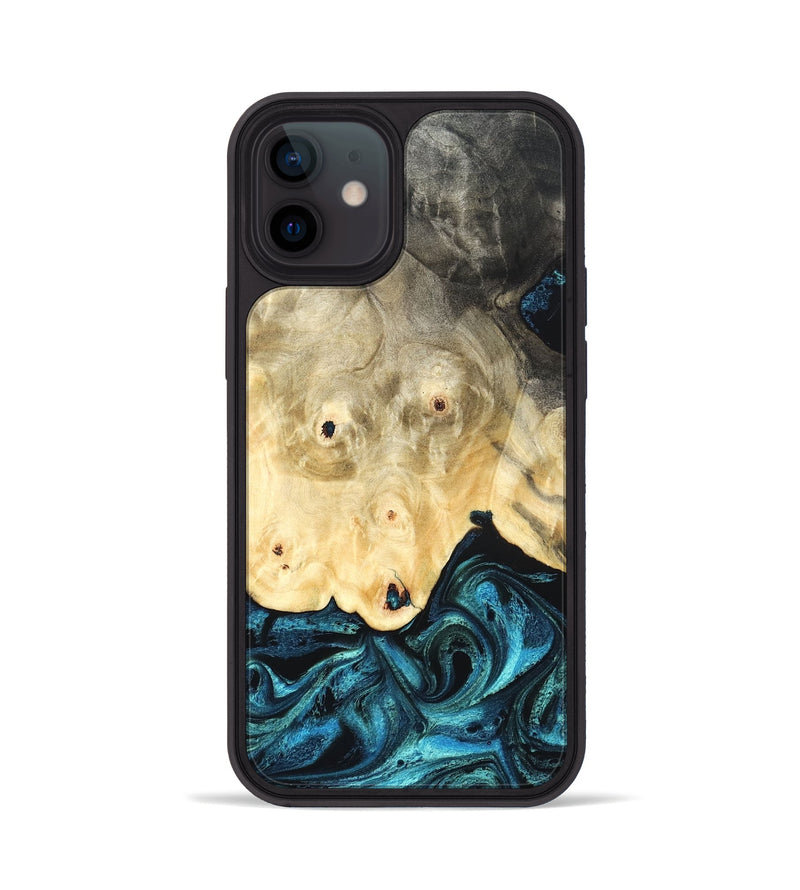 iPhone 12 Wood Phone Case - Gillian (Blue, 819831)
