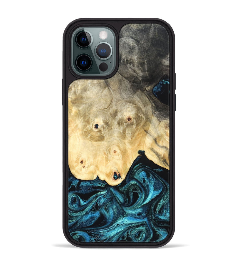 iPhone 12 Pro Max Wood Phone Case - Gillian (Blue, 819831)