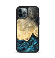 iPhone 12 Pro Wood Phone Case - Gillian (Blue, 819831)