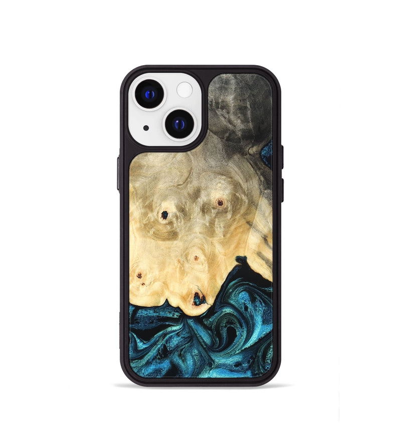 iPhone 13 mini Wood Phone Case - Gillian (Blue, 819831)