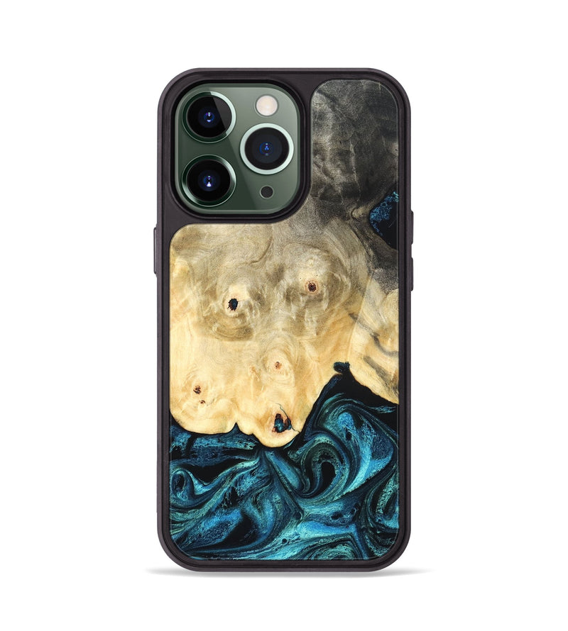 iPhone 13 Pro Wood Phone Case - Gillian (Blue, 819831)