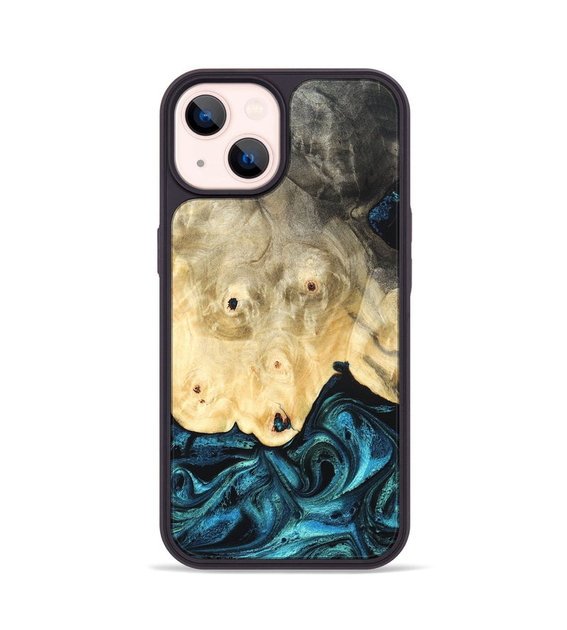 iPhone 14 Wood Phone Case - Gillian (Blue, 819831)