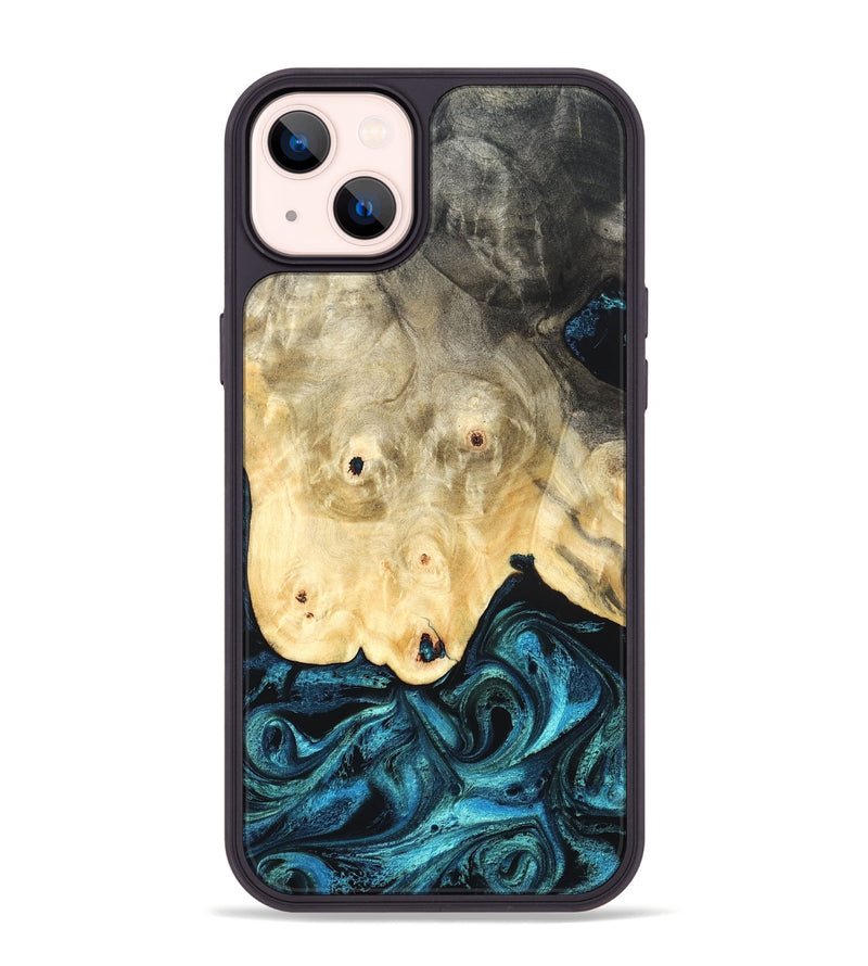 iPhone 14 Plus Wood Phone Case - Gillian (Blue, 819831)