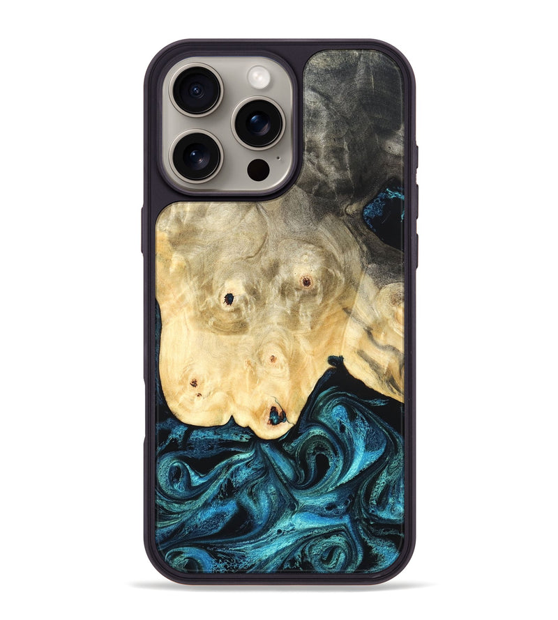 iPhone 16 Pro Max Wood Phone Case - Gillian (Blue, 819831)