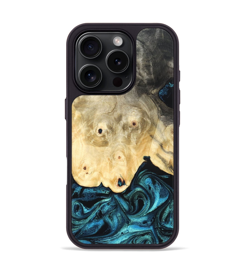 iPhone 16 Pro Wood Phone Case - Gillian (Blue, 819831)